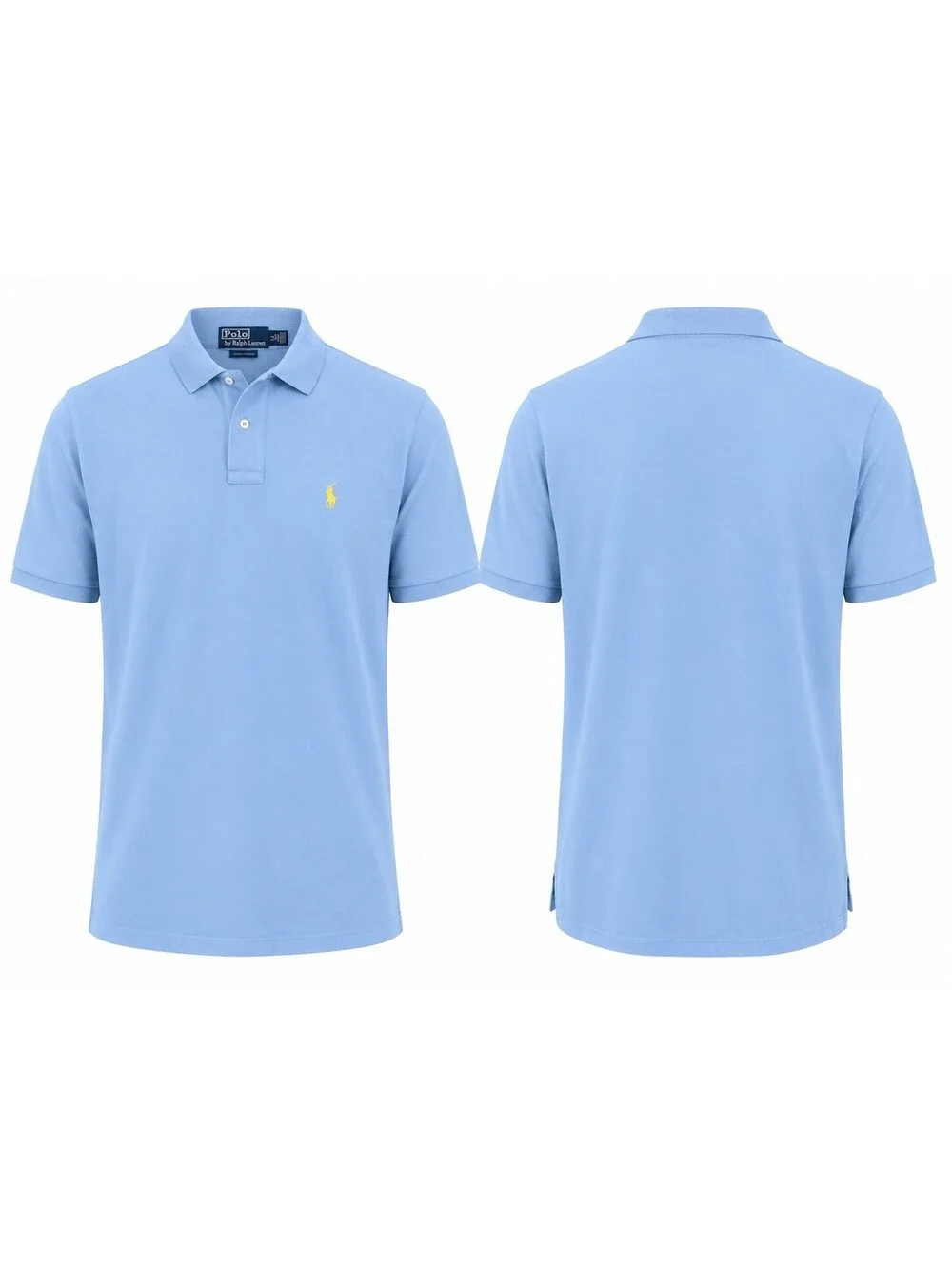 Polo Ralph Lauren Mens XL Custom Fit Light Blue Cotton Mesh Short Sleeve Polo